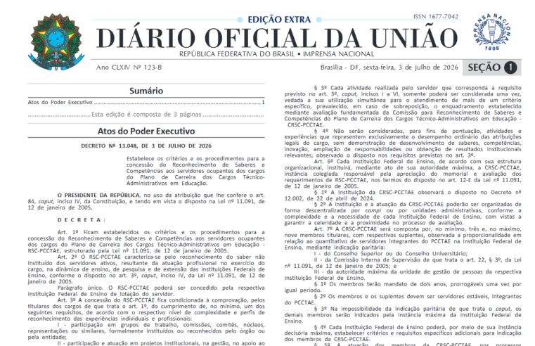 Presidente Lula assina decreto do RSC e base do ASSUFOP debate o encerramento da greve